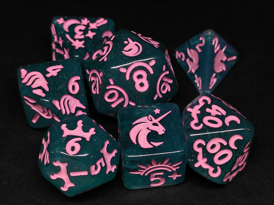 Unicorn Kelpie polydice set