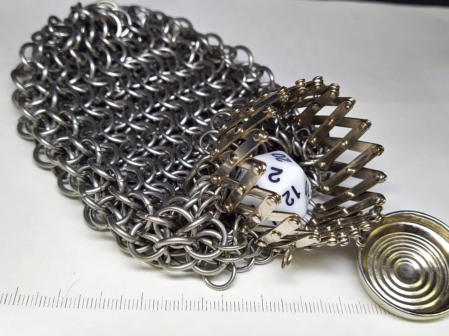 Maliënbuidel met harmonica sluiting - Europees 4 in 1 - RVS