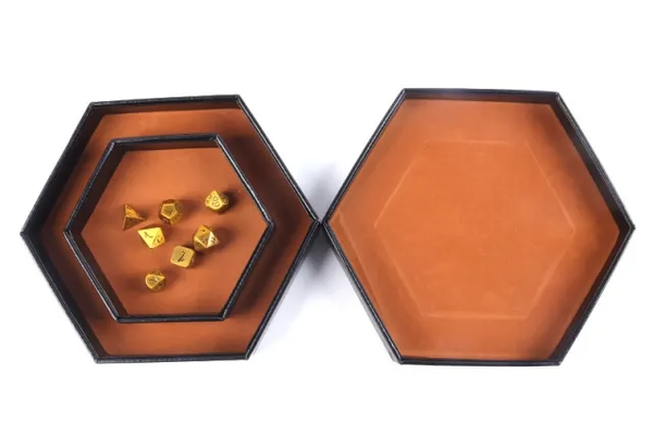 Hexagon Dice Tray - Ochre
