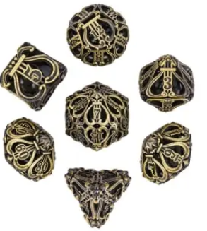Chimes Metal polydice set - Gold