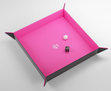 Gamegenic magnetic dice tray - vierkant roze