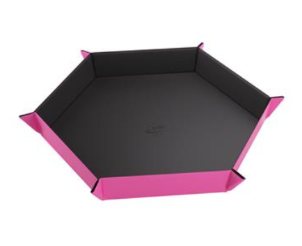 Gamegenic magnetic dice tray - hexagon roze
