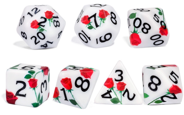Roses - Printed polydice set