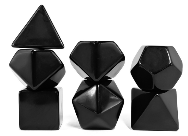 7-piece blank polydice set - black