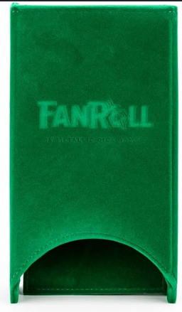 Fold Up Velvet Dice Tower - Green