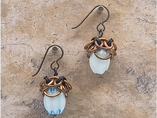 Delftware Acorns - Oorbellen