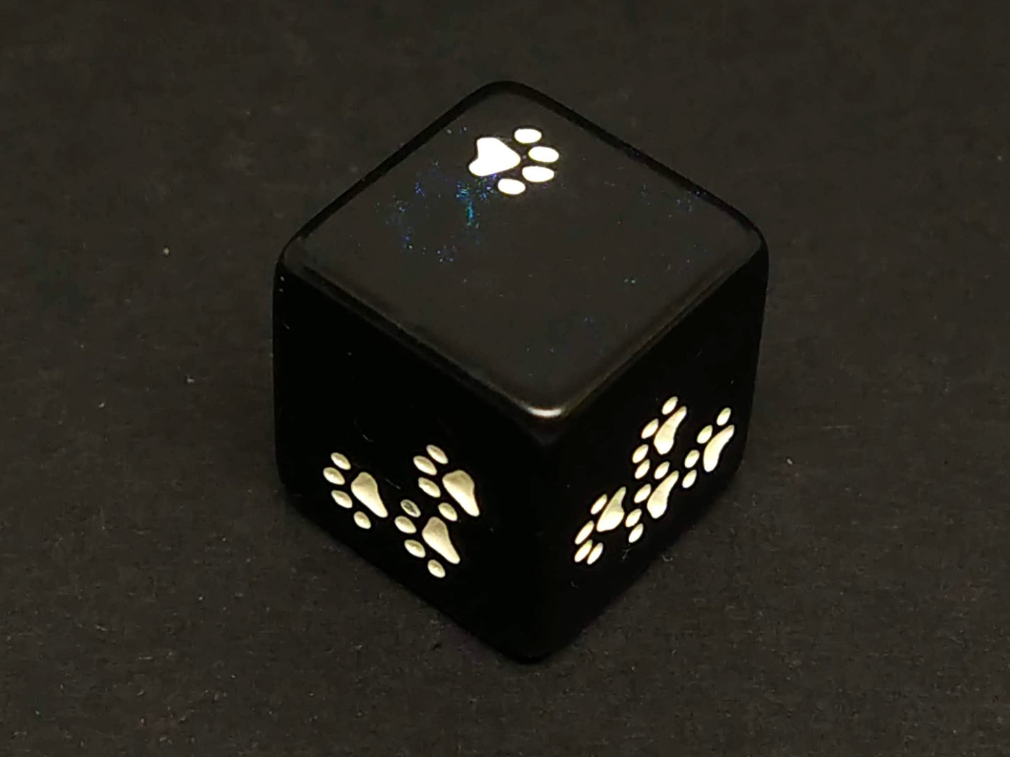 6-sided black-blue with cat paws