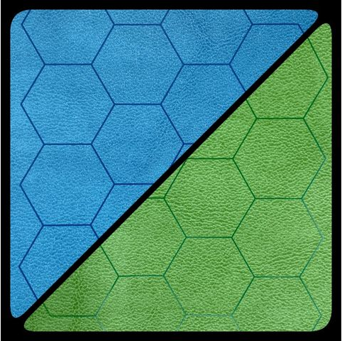 Chessex HEX Blue-Green Battlemat - 60x66 cm