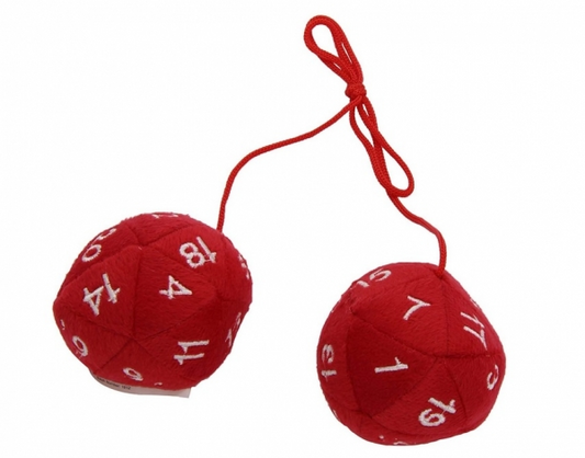 Plush D20 pendant