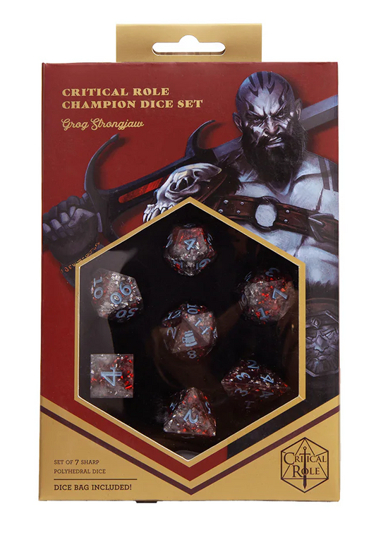 Critical Role Champion Dice Set - Grog Strongjaw