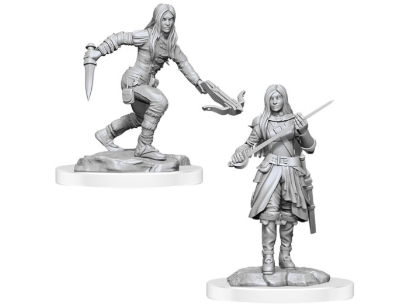 Half-Elf Rogues, Female. Crossbow & sword - Nolzur