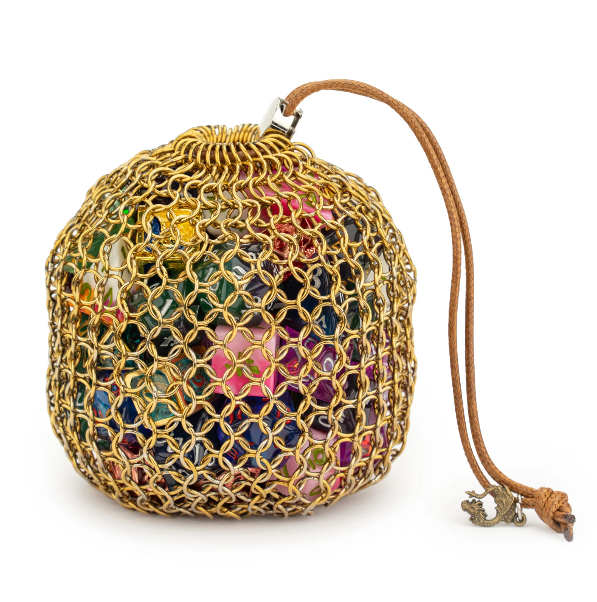 Hymgho Chainmail Dice Bag - Gold