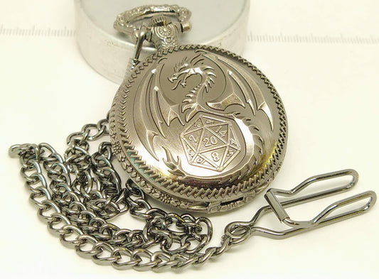 Dragon D20 Medallion, with mini metal dice