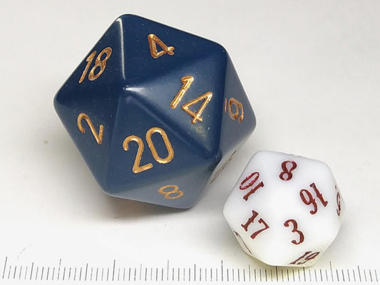 34 mm 20-zijdig, Opaque Dusty Blue w/copper