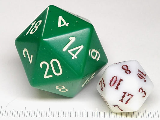 34 mm 20-zijdig, Opaque Green w/white