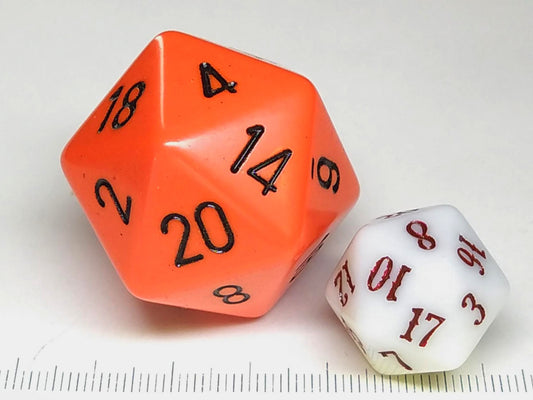 34 mm 20-zijdig, Opaque Orange w/black
