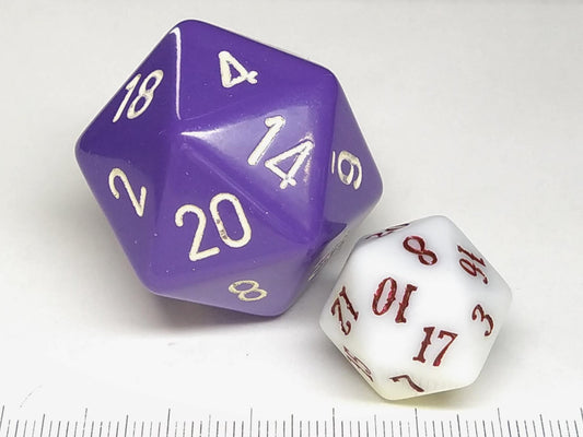 34 mm 20-zijdig, Opaque Purple w/white