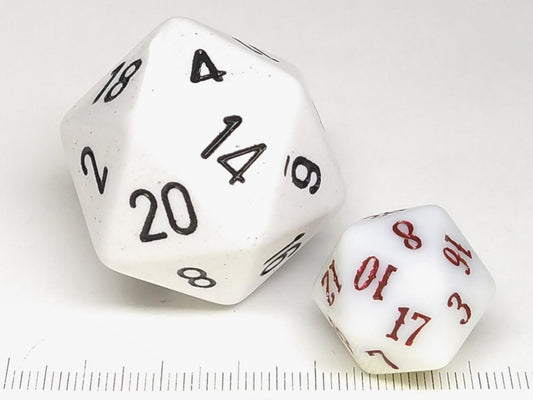 34 mm 20-zijdig, Opaque White w/black