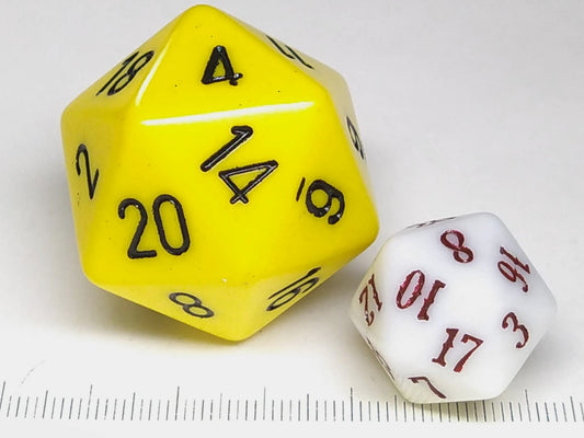 34 mm 20-zijdig, Opaque Yellow w/black