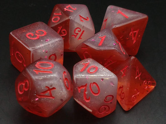 Piebald Strawberry polydice set