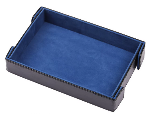 Magnetic foldable dice tray, blauw