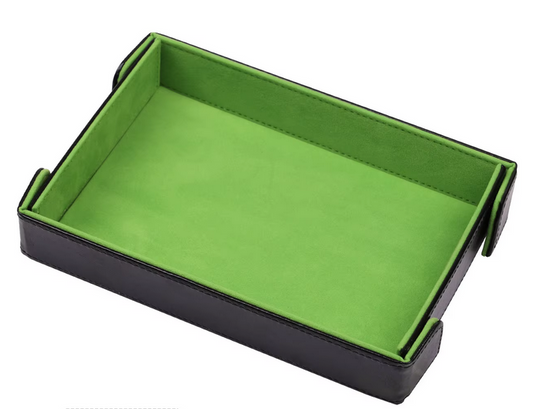 Magnetic foldable dice tray, groen
