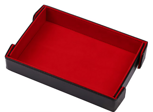 Magnetic foldable dice tray, rood