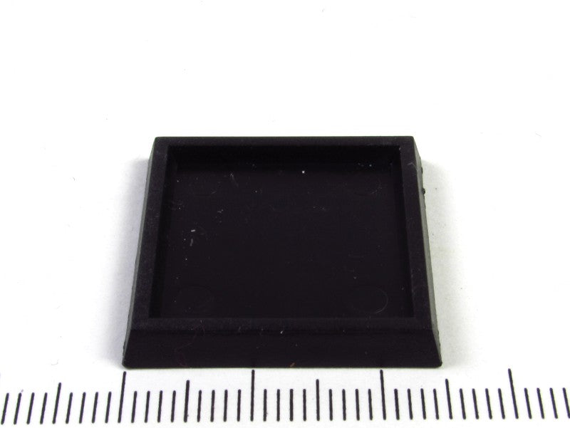 Miniature base - 25mm vierkant met opstaande rand - 5 stuks