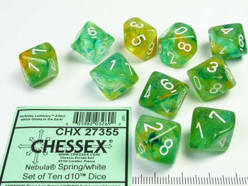 Set 10 10-zijdig, Nebula Spring w/white