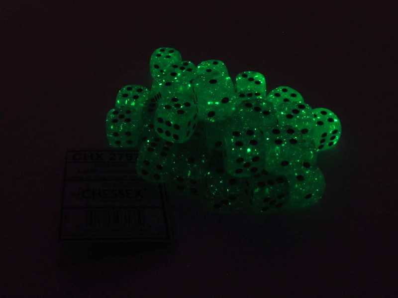 Set 36 6-zijdig, 12mm Borealis Luminary - Light Green w/gold