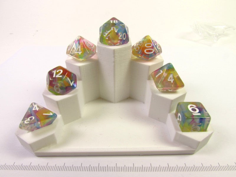 Rainbow Swirl polydice set