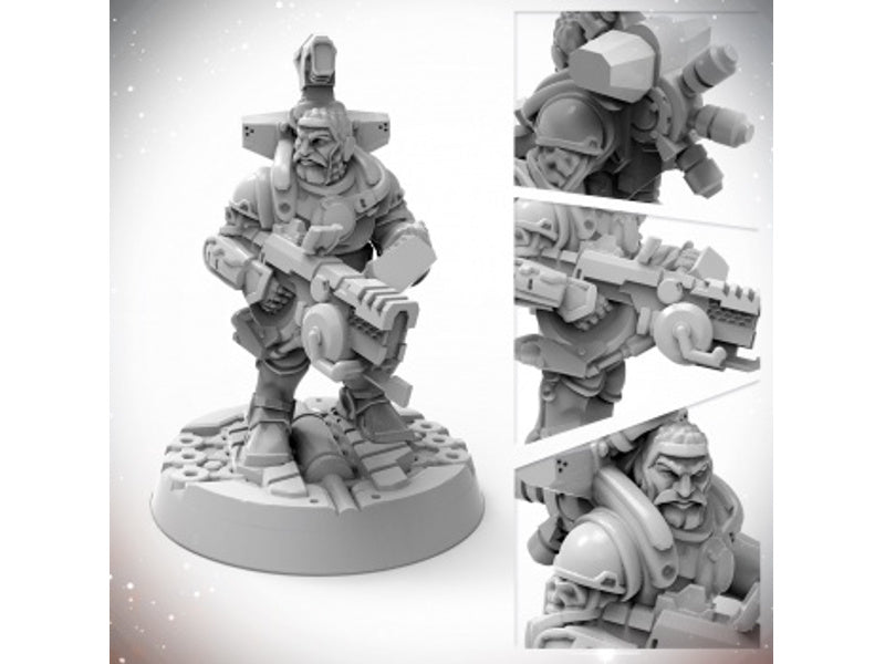 Dwarf Soldier - Starfinder Miniatures
