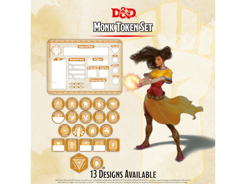 D&D Token set - Monk