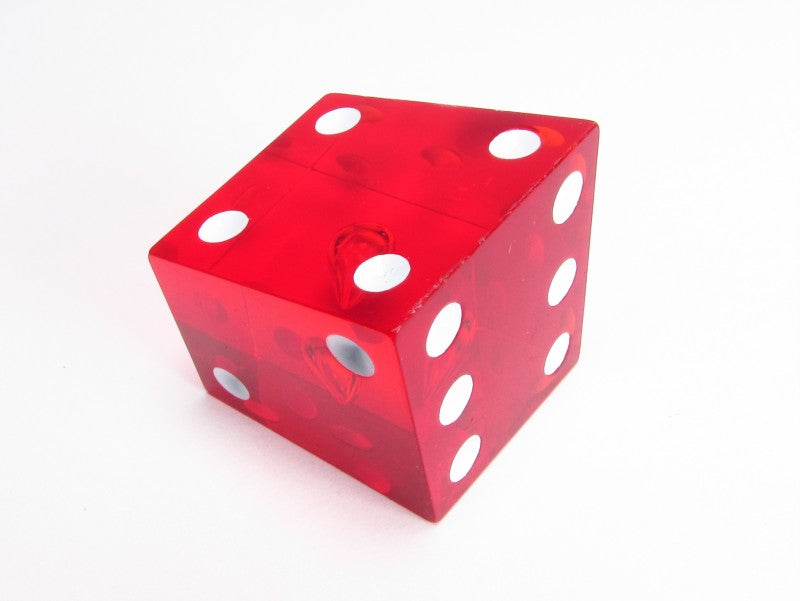 Koplow crooked dice, transparant rood