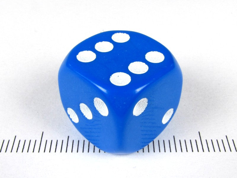6-zijdig met stippen, 16 mm blauw