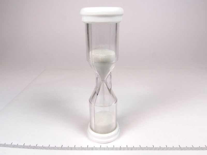 Zandloper 1 minuut (wit)