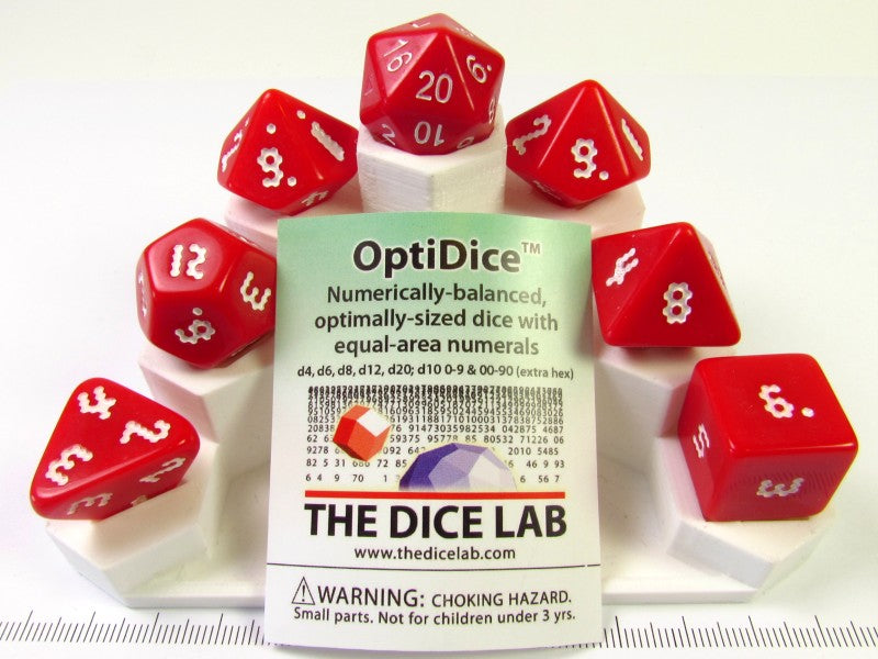 OptiDice Polydice set - Red