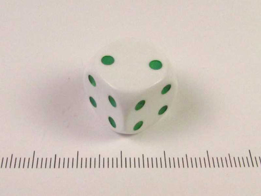 Averaging dice, groene stippen