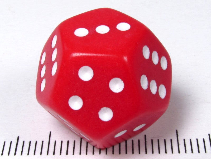 Twaalfzijdige d6, rood