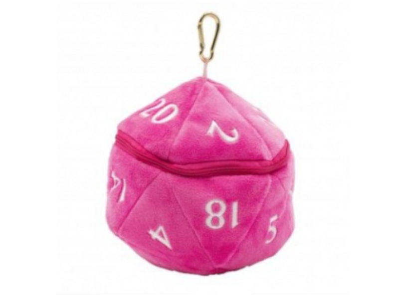 UP - D20 Plush Dice bag, pink