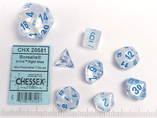 Mini polydice set - Borealis Luminary Icicle w/blue