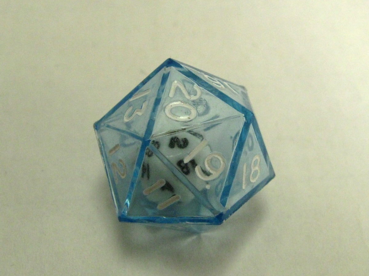 Dubbele d20, blauw