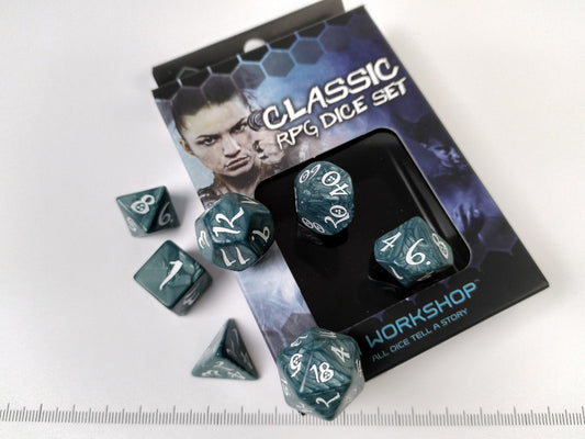 Classic polydice - storm blauw