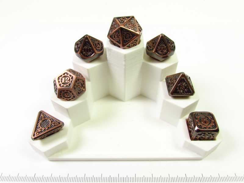 Metal Polydice Set - Copper with Gears