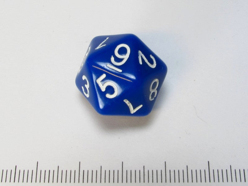 20-zijdige d10 (tweemaal 0-9), blauw