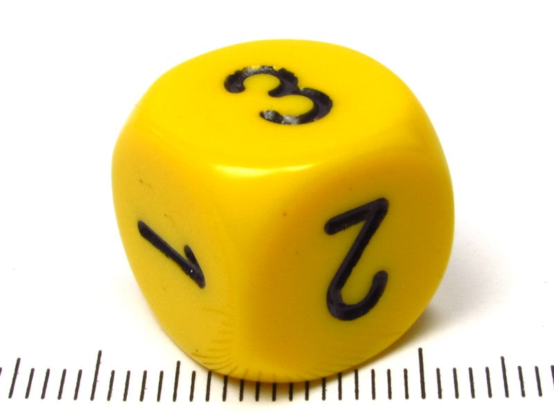 6-zijdige d3, geel