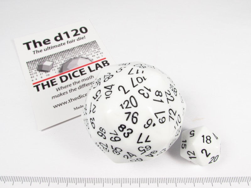 The Dice Lab 120-zijdig, wit