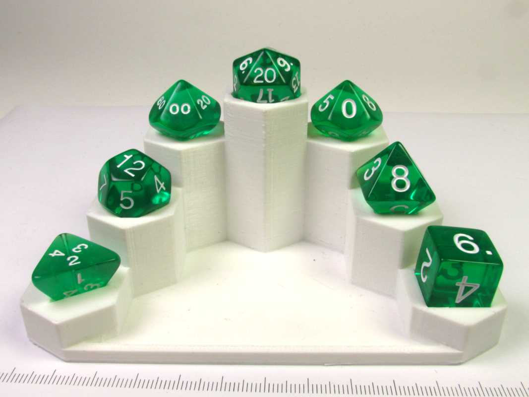 Koplow polydice set, transparant groen