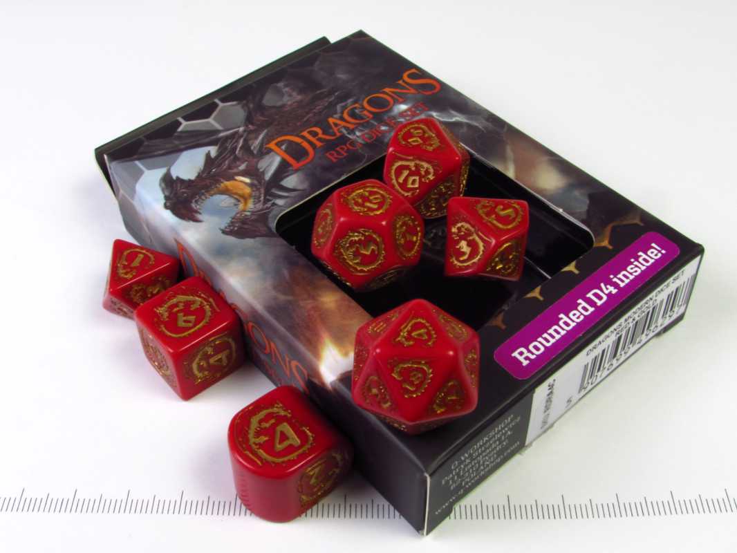Dragons Modern - Red with Gold (Ruby)