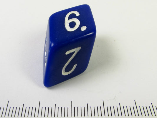 The Dice Lab 6-zijdig Slant - Blauw